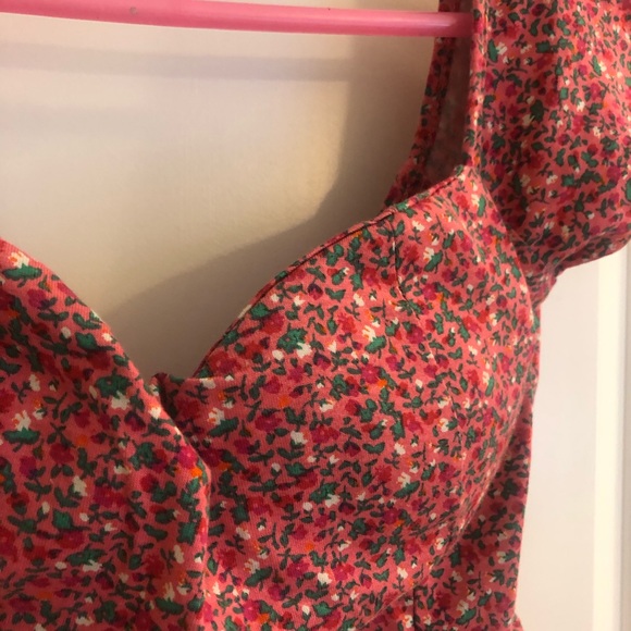 New floral short top crop top with padding - Picture 2 of 4